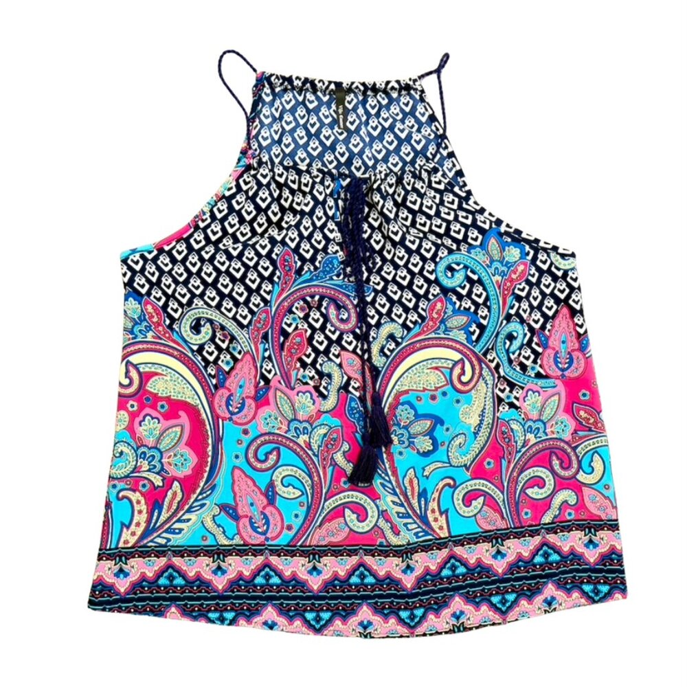 Vijo Couture Boho paisley halter-style top